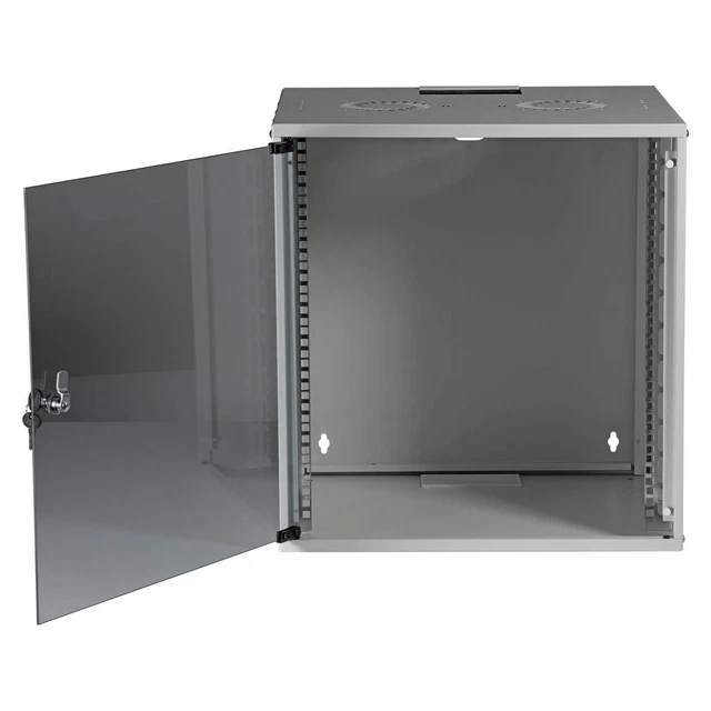 Rack Mural 4U Acier Pour Serveur, Renforcé Charge Lourde 66LBS, Noir, Dimensions 8.1x19.7x8.7 Pouces