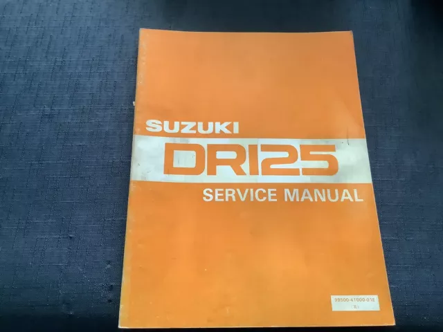 Genuine  1982 Suzuki DR125 DR  Workshop Service Manual Book 99500-41000-01E