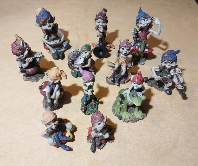 🧚🏻‍♀️ PIXIES Folletti Fate Trolls 🧚🏻‍♀️ - 12 Elfi Pixies England perfetti