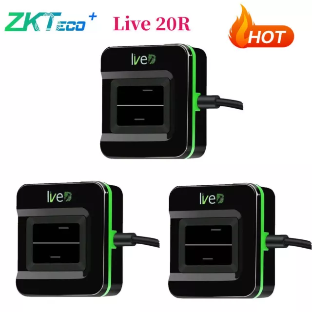 1~3PCS ZKTeco Live 20R Fingerprint Reader USB Fingerprint Reader ID Scanner