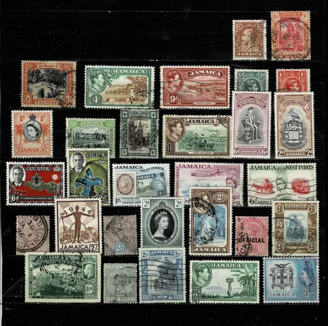 12445- Jamaica, British Colonies, collection of stamps
