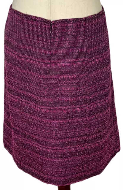 TAHARI ASL WOMEN'S Purple/Black Tweed Pleated Skirt Fully Lined - Size ...