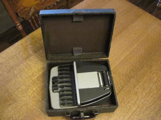1950's LaSalle Stenotype Stenographer Court Reporter  Machine + Ribbon + Case