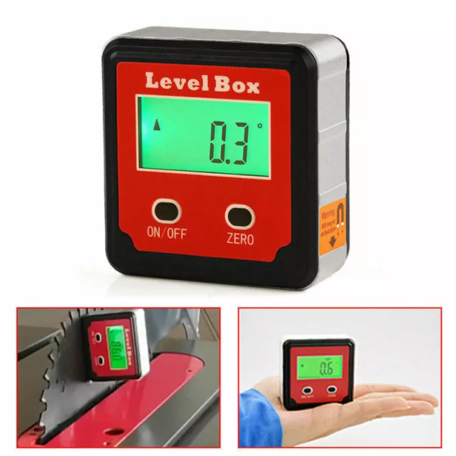 360 Degree Magnetic Digital Inclinometer Level Box Angle Meter Finder Protractor