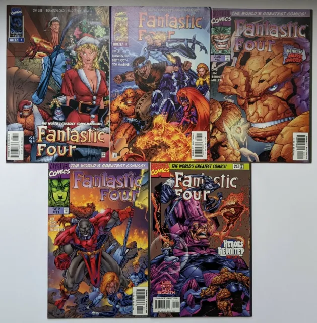 Fantastic Four 4 8 10 11 12  Vol 2 lot Jim Lee Choi Terrax Galactus VF/NM