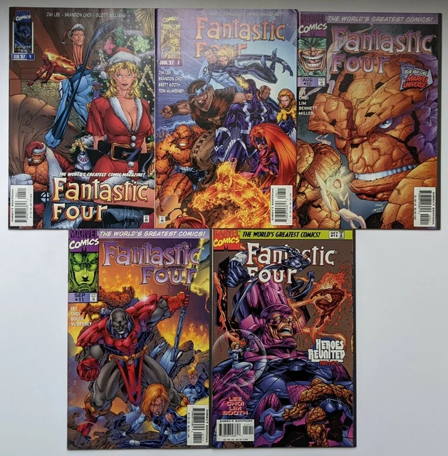 Fantastic Four 4 8 10 11 12  Vol 2 lot Jim Lee Choi Terrax Galactus VF/NM
