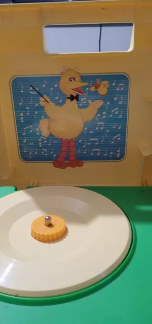 Fisher Price Sesame Street Big Bird Record Player Tested & Working & 1971 Record