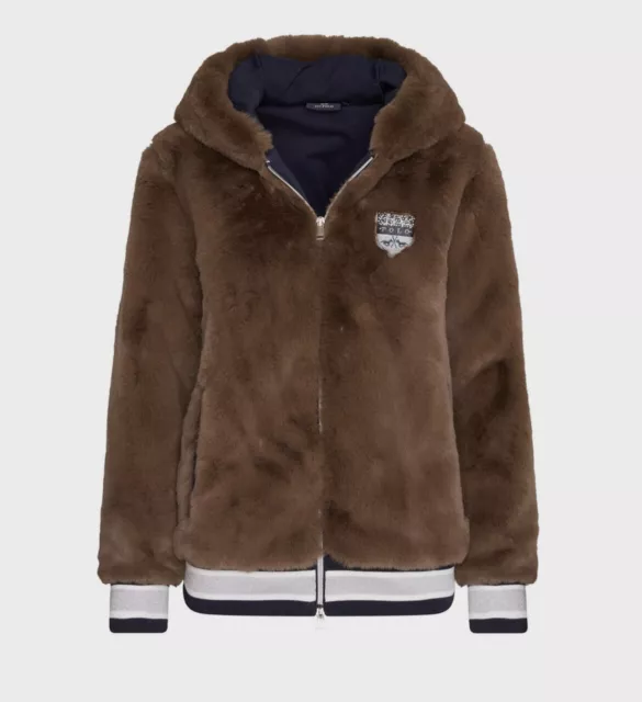 Hv Polo Benthe Faux Fur Fleece Jacket Natural Size Small - New