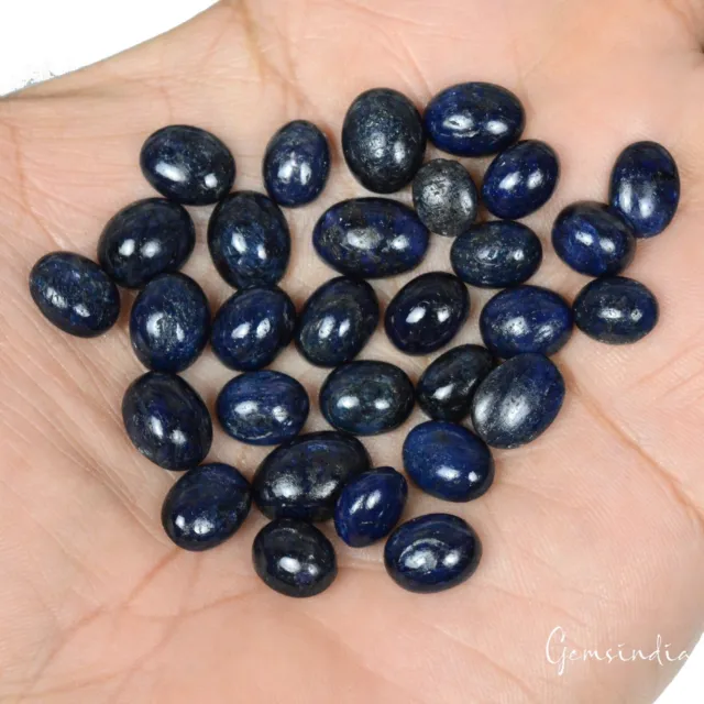 134.8Ct/31 Pcs Natural African Blue Sapphire Oval Cab Loose Gems Lot For Jewelry