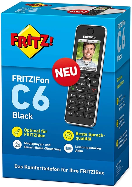 Marchand: AVM Fritz!Fon C6 Noir Dect-Komforttelefon - État : Bien