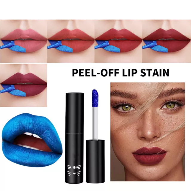 Tear Off Glaze Finish With Base Color Tinted Lip Peel-off Lip Stain Lipstick