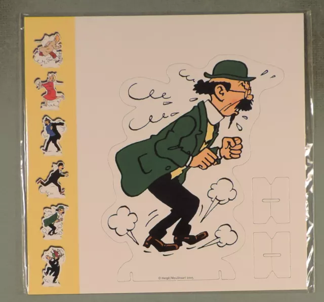 Tintin silhouette carton Tournesol Herge Moulinsart 2005 Neuf