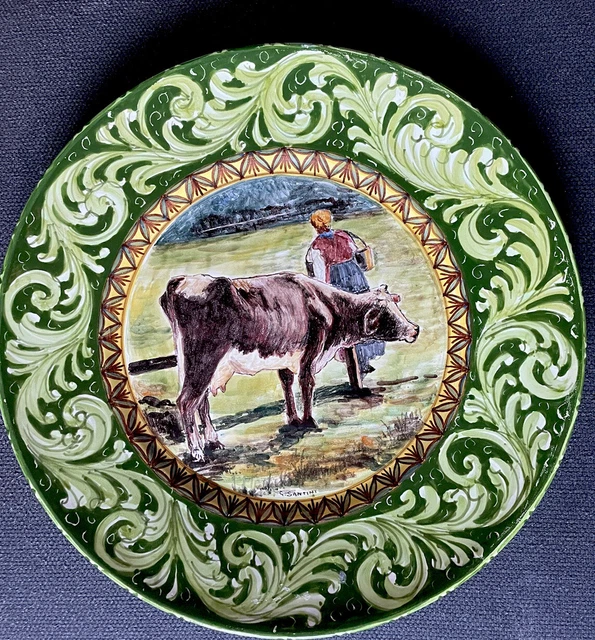 " MAIOLICHE CORDIVANI " ASCOLI PICENO grande piatto G.SANTINI