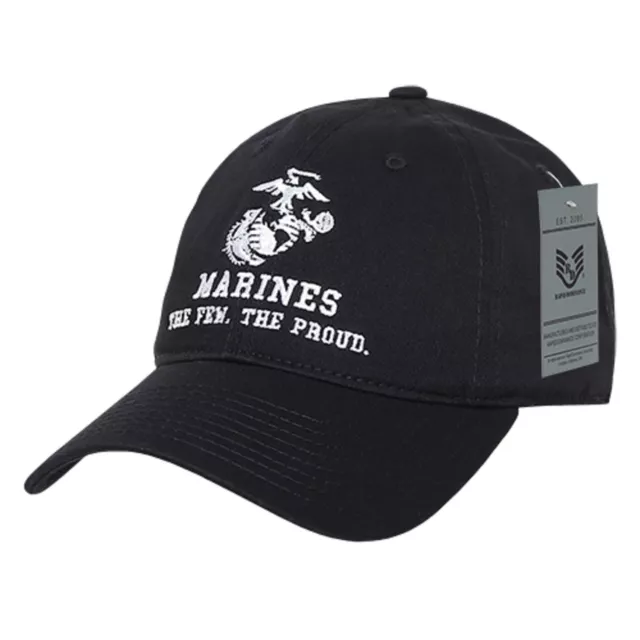 Black United States US Marine Corp USMC Polo Cotton Baseball Marines Cap Hat 3