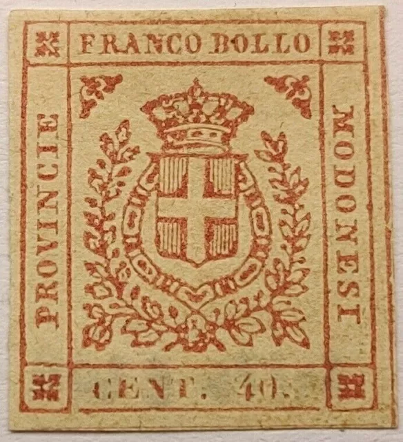 Modena 1859 Governo provvisorio 40 cent CARMINIO GUM M.N.H.* sas n17