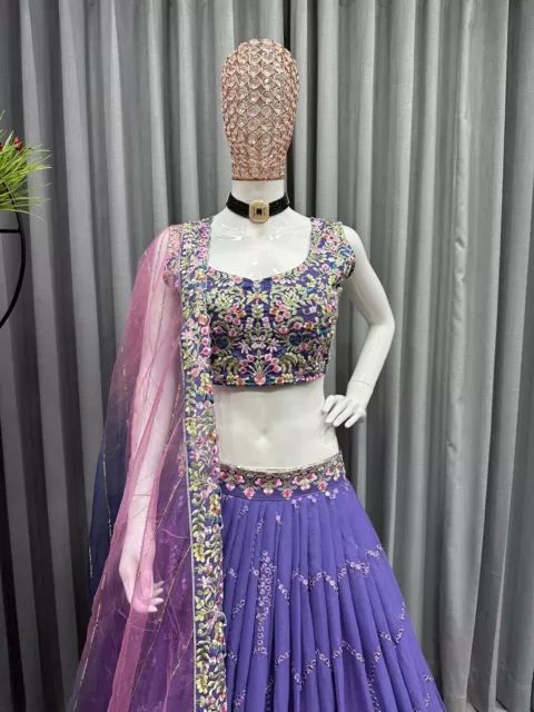 Lengha Indian Bollywood Designer Choli Festa Di Matrimonio Pakistano... 3