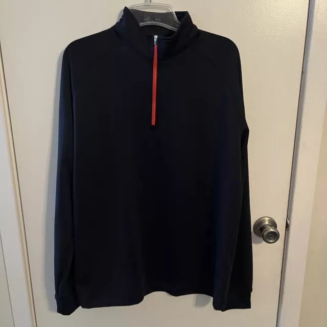 Dunning Golf 1/4 Zip Men's Large Pullover Activewear Black Golf Wicking Stretch