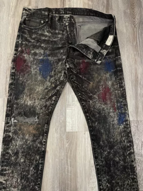 Ralph Lauren Denim Supply Paint Splatter Jeans 38x32 Slim Fit