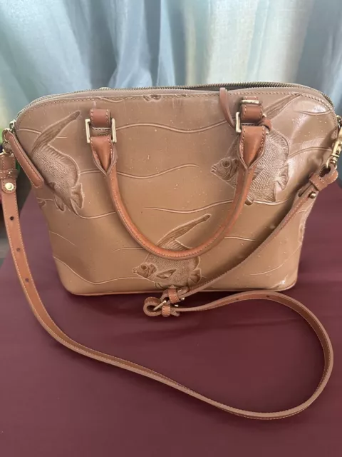 Brahmin Handbag Natural Angel Fish RARE Very Nice