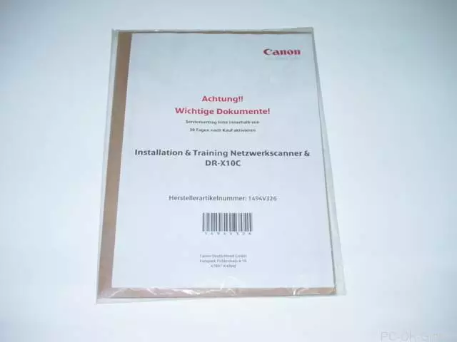 Canon Installation und Einweisung für Netzwerkscanner Scanfront 300P DR-X10C-