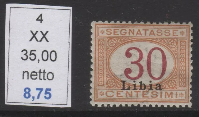 Libia segnatasse c 30 nuovi gomma integra mnh