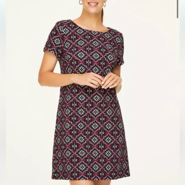 LOFT Quilted Shift Dress S