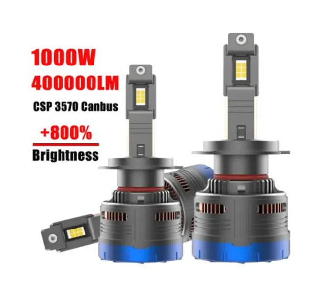 2X6000K HB3 HB4 9005 9006 H1 H7 H4 H11 9012 Bulb Canbus Led Lamp CSP 3570 Power