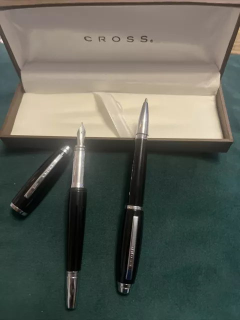 Vintage CROSS BRAND COLLECTABLE FOUNTAINE & BALLPOINT SET