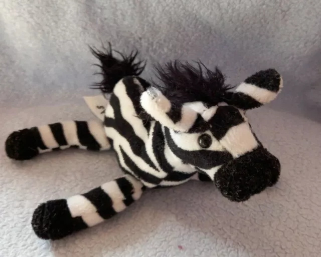 Kids At Debenhams Small Beanie Zippy Zebra Soft Toy - Comforter Comfort Baby Toy