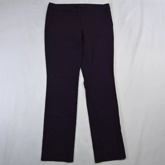 The Limited 4 Long Navy Blue Dot Exact Stretch Skinny Womens Dress Pants