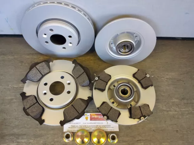 Mk2 Renault Megane Front & Rear Brake Discs & Pads + Rear Bearings 2005-2009