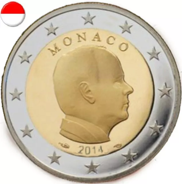 Pièce de 2 euro Monaco 2014.