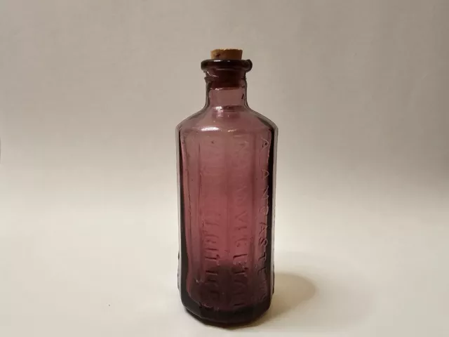 Col Sam Johnson Proprietor Richmond, VA 1852 Bottle Purple Jaundice Bitters