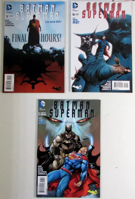 Batman/Superman Lot of 3 #12,15,17 DC Comics (2014) NM 1st Print Comic Books