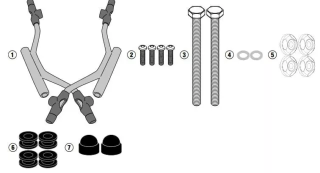 Set Ataques GIVI a5615a para Parabrisas 7057a Piaggio Medley/Medley S 125-150