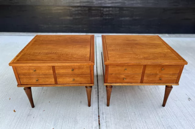 Mid-Century Modern Contemporary Wood Side Tables American of Martinsville MCM