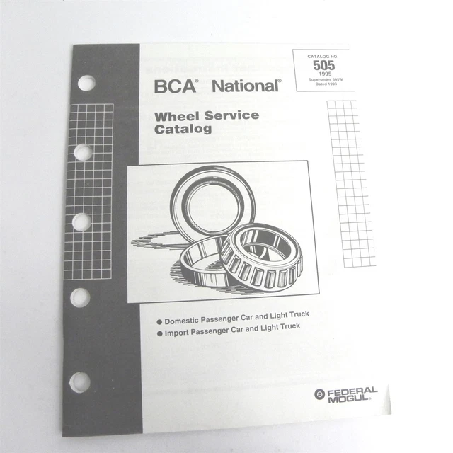 VINTAGE 1993 BCA National Wheel Service Catalog Federal Mogul Domestic