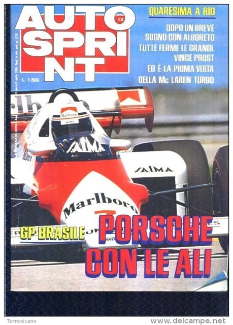 poster grand prix de monaco 1984 malboro alain prost sport auto 42x56