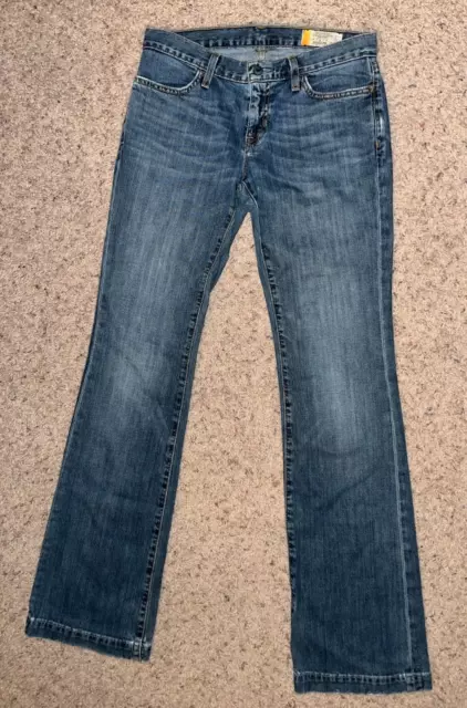 Gap Long and Lean Women Bootcut Jeans Size 2L 2 Long Distressed Medium Wash Y2K