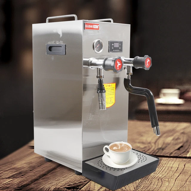 8L Commercial Steam Water Boiling Machine LED Coffee Milk Foam Maker 110V 2500W