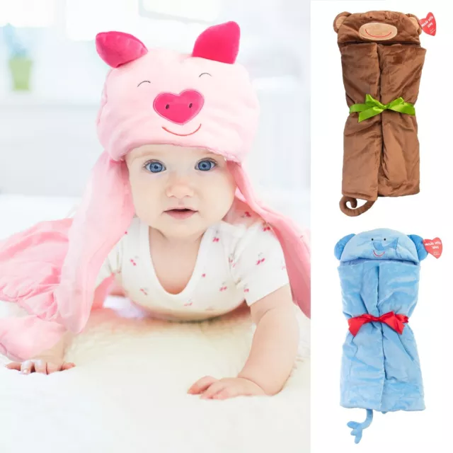 b. Boutique Animal Hooded Towel For Kids Soft Baby Bath Toys Toddlers Boys Girls