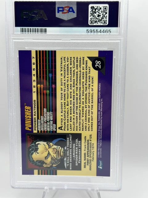 1992 Marvel Universe Series 3 Punisher #28 PSA 10 2