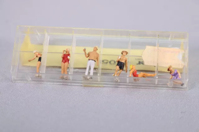 BA094 PREISER Ho 1/87 Train Figurines 6 personnages tenue été maillot bain short