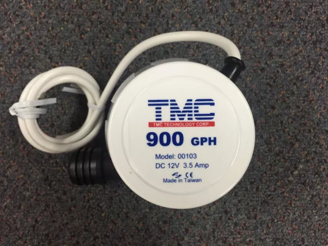 New TMC Bilge Pump Compact 900GPH 56 LPM 12 Volt BLA 131592 25mm Outlet 00103