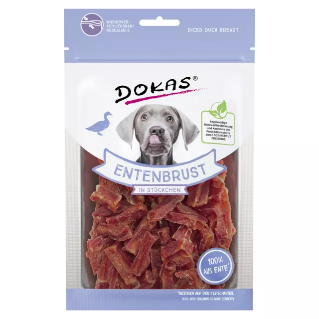 Dokas Entenbrust Dans Stückchen 70 G, Friandise pour Chien, Neuf