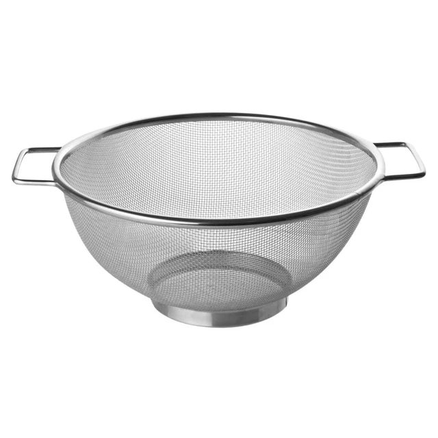 Passoire Double Anse En Acier Inoxydable - Diamètre 24 Cm, Robuste Et Polyvalente - Pour égoutter Pâtes, Légumes, Etc.