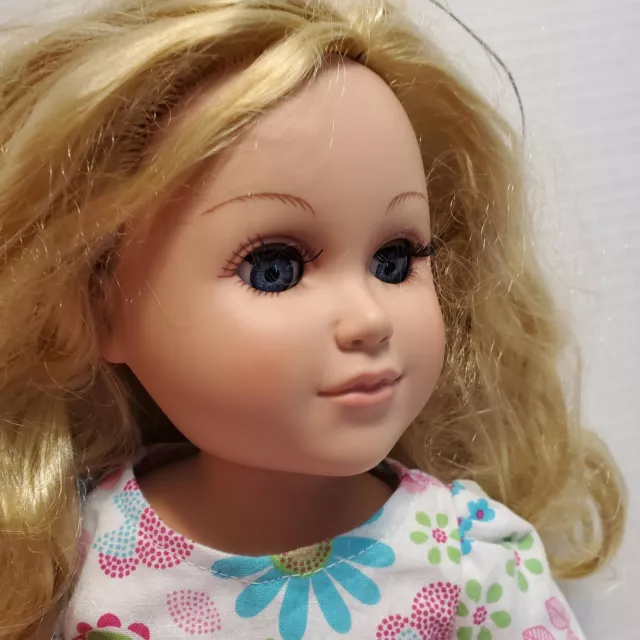 2013 CITITOY DOLL GS 126 Blonde Curly Hair Blue Sleep Eyes My Life 19.99 PicClick