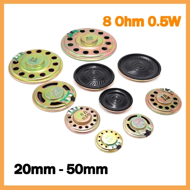 Mini Speaker Horn Loudspeaker 8 Ohm 0.5W Einbaulautsprecher Sound Ø 20mm - 50mm