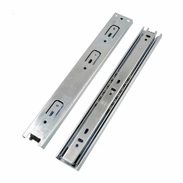 2Pcs de plata 3 secciones rodamiento diapositiva del cajón 27,94 cm, longitud