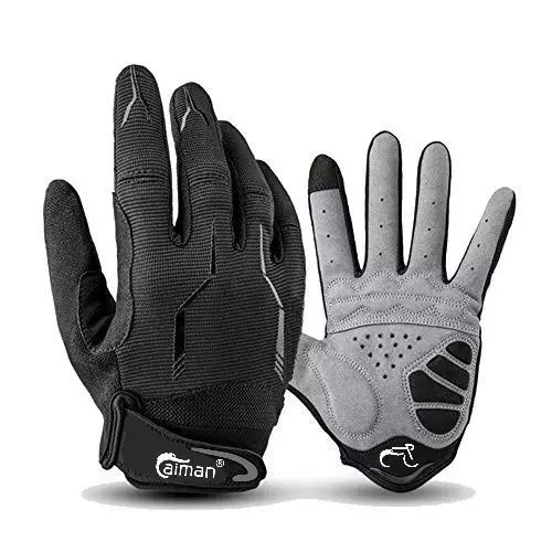 Full Finger CAIMAN Padded Cycling Gloves Road or MTB biking |S-2XL|